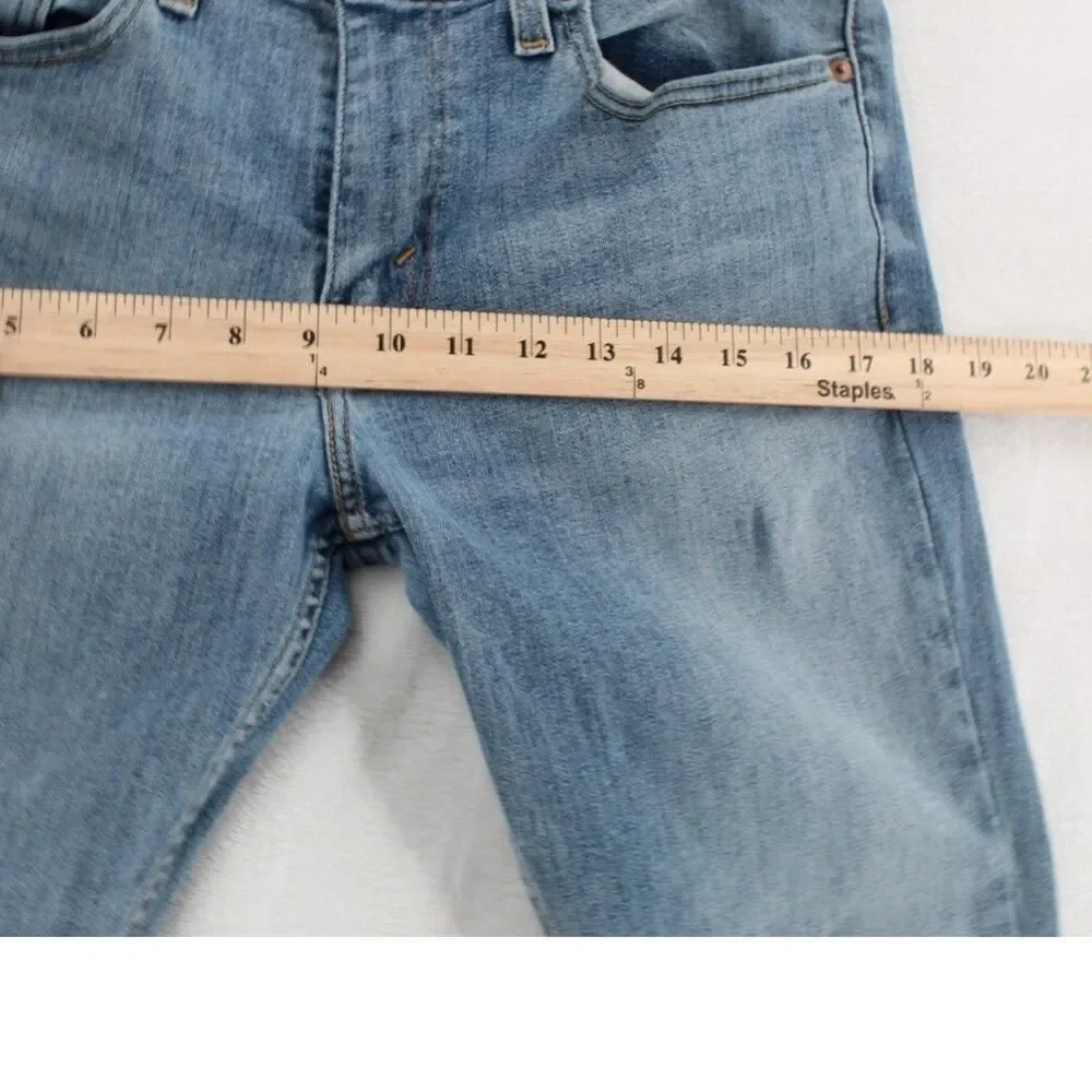 Levi's Blue 511 Cotton Blend Straight Leg Mid Rise Mens Denim Jeans Size 32x32